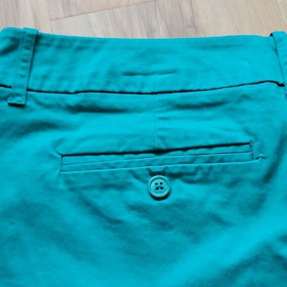 🔹️Mossimo Teal Mid Waist Stretch Bermuda Shorts Size 12 - Picture 4 of 7